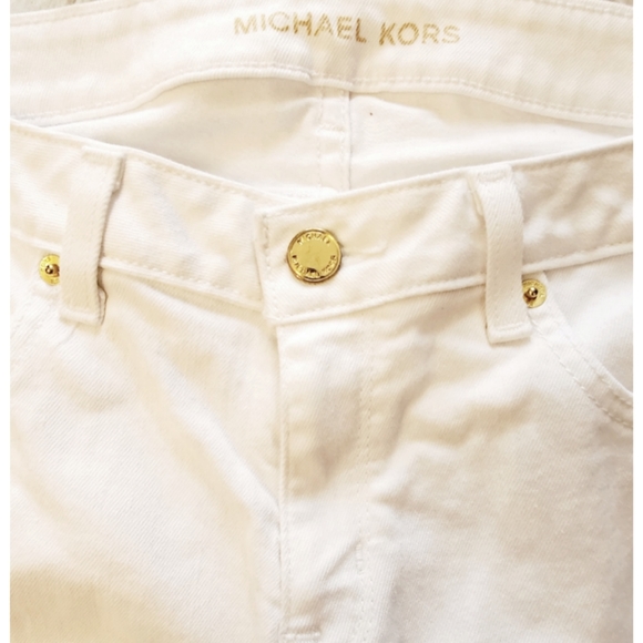 Michael Kors White Skinny Ankle Jeans 6 - Picture 5 of 8